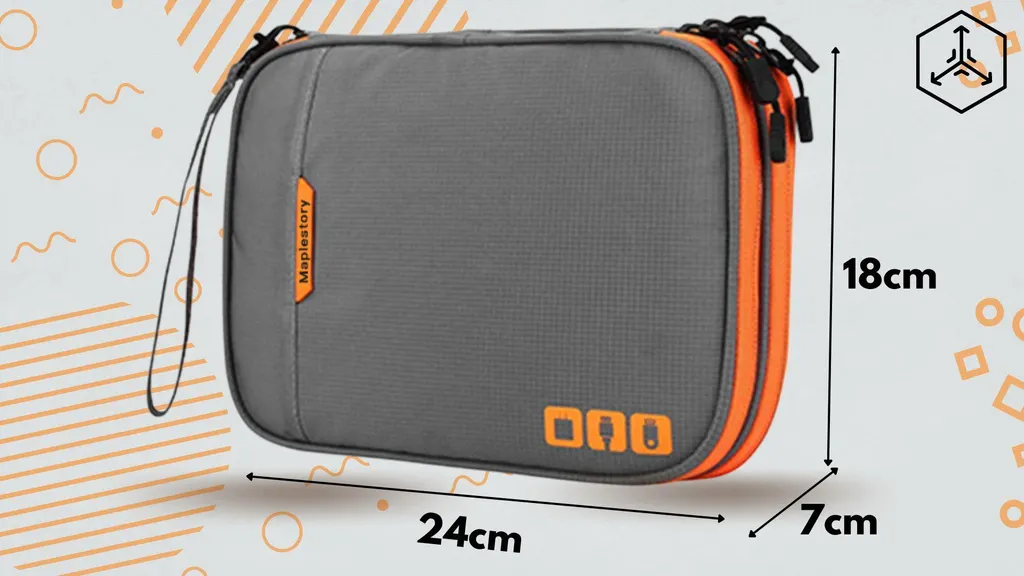 Borsa Organizer Per Cavi Da Viaggio Spaziosa A 2 Strati - 11
