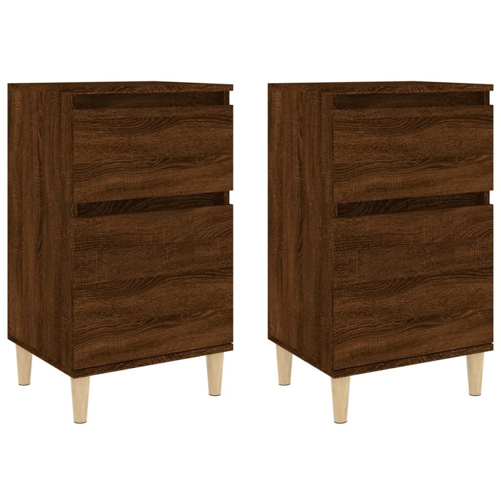 Comodini 2pz Rovere Marrone 40x35x70 cm Immagine del prodotto 