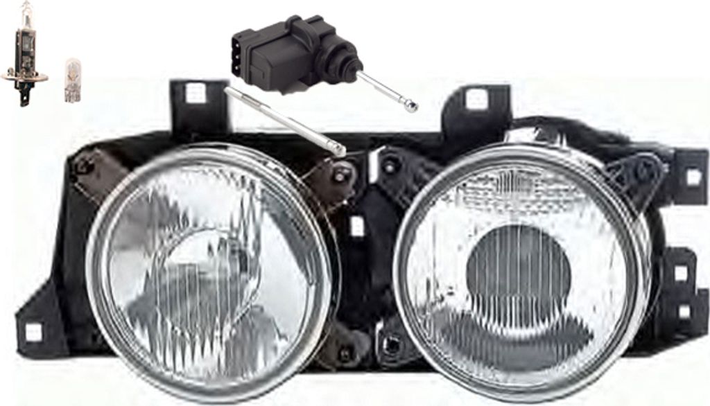 Johns, Scheinwerfer passend für BMW 5er E34 09/88-10/95 Links Leuchtmittel + Stellmotor 67168353887 63121391597 1378361 1390289 1391597 6312137836...