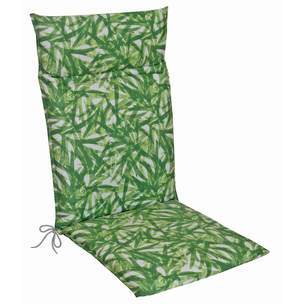 KETTLER Gartenstuhlauflage für Hochlehner, Auflage, Des. 931, 120x48x6cm, Palmenmotiv, Grün
