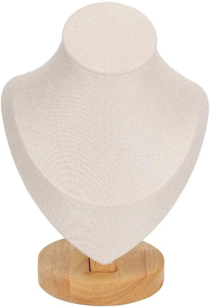 Présentoir porte-chaînes argenté buste décoratif de taille moyenne luxe
