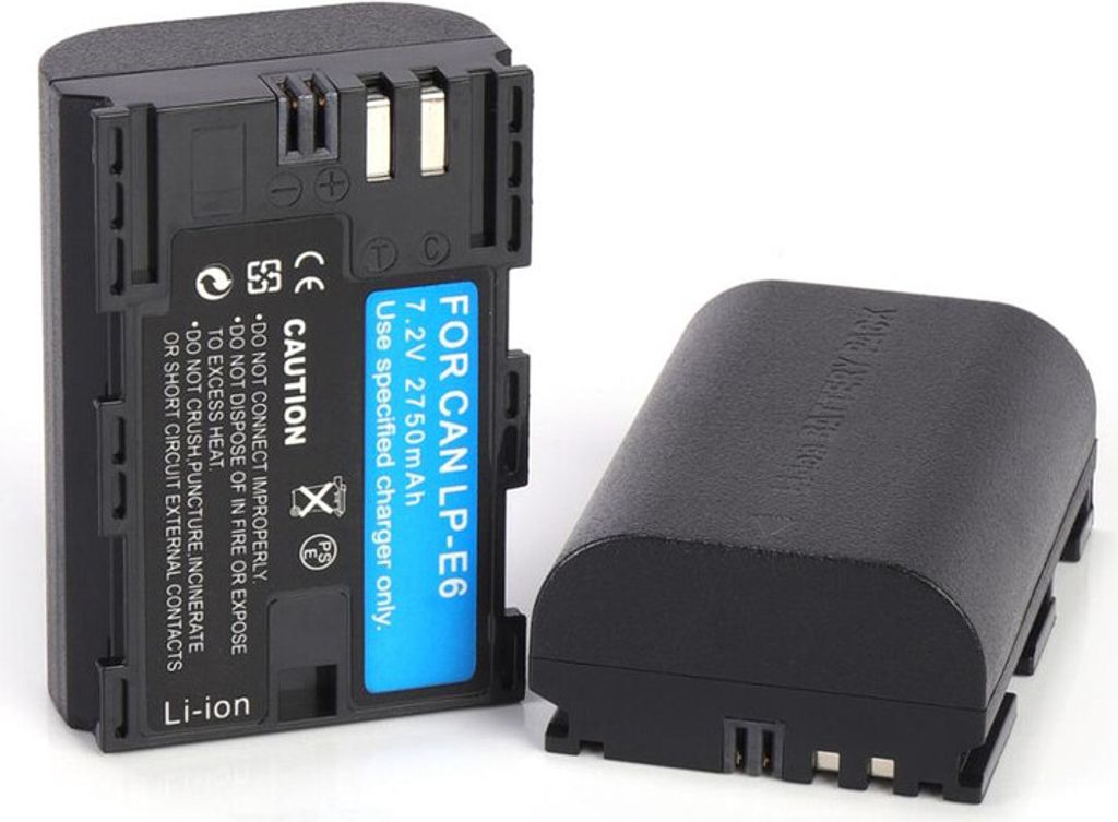 (2 kusy) Baterie do fotoaparátu LPE6 2750mAh Lithium Ion Obrázek produktu 3