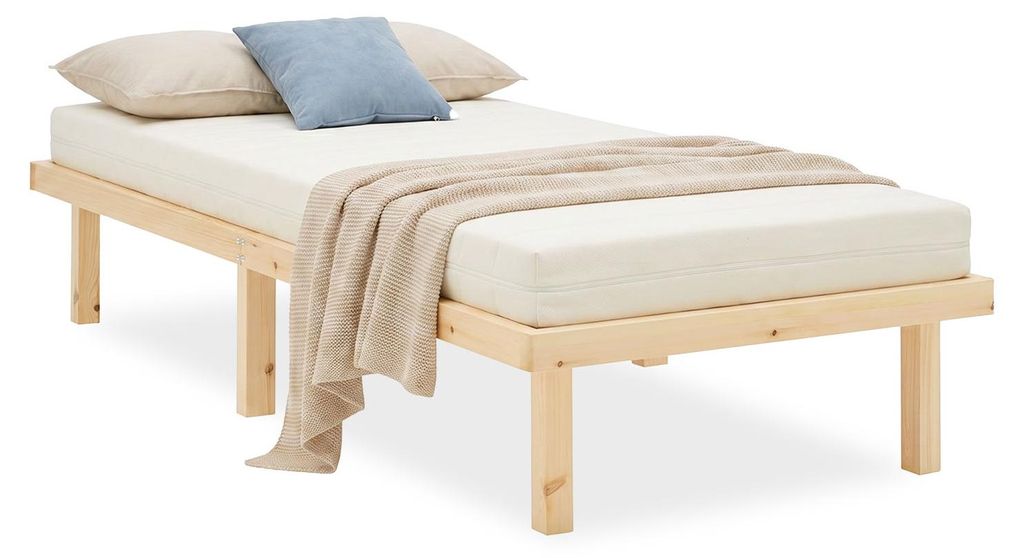 Cadre de lit 90x200 cm avec Sommier à lattes Lit en bois Image du produit 