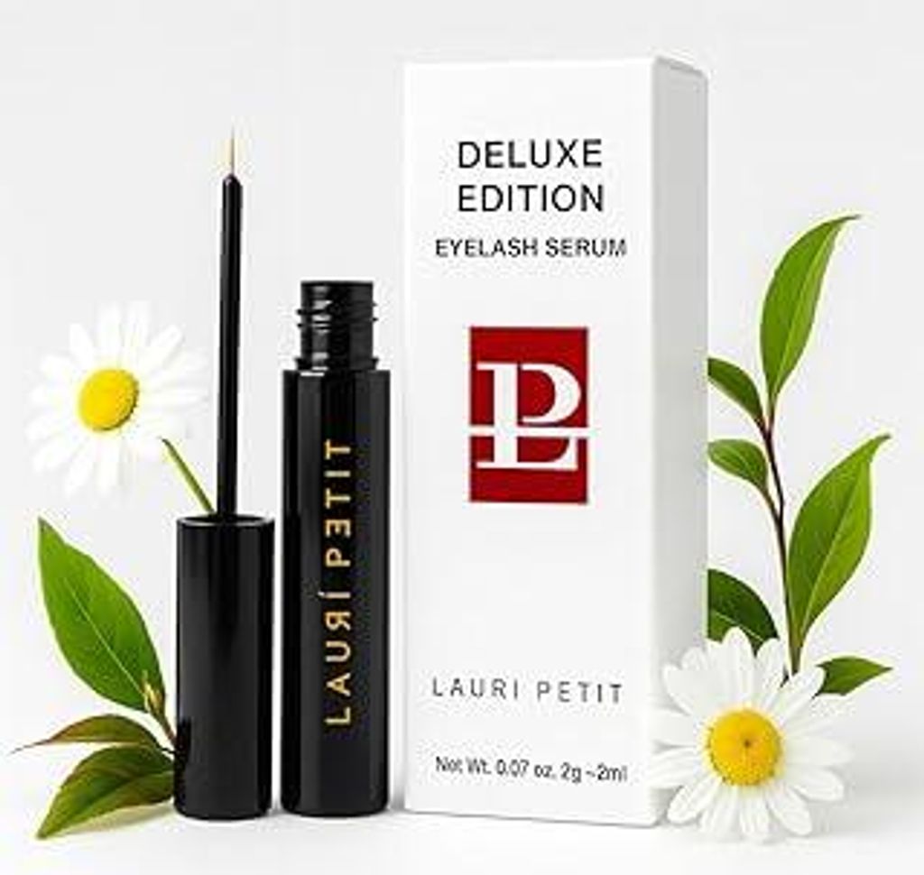 Lauri PetitWimpernserum ohne Hormone – Augenbrauen und Wimpern Serum Booster für starkes Wachstum von Wimpern & Augenbrauen – Hormonfrei und o...