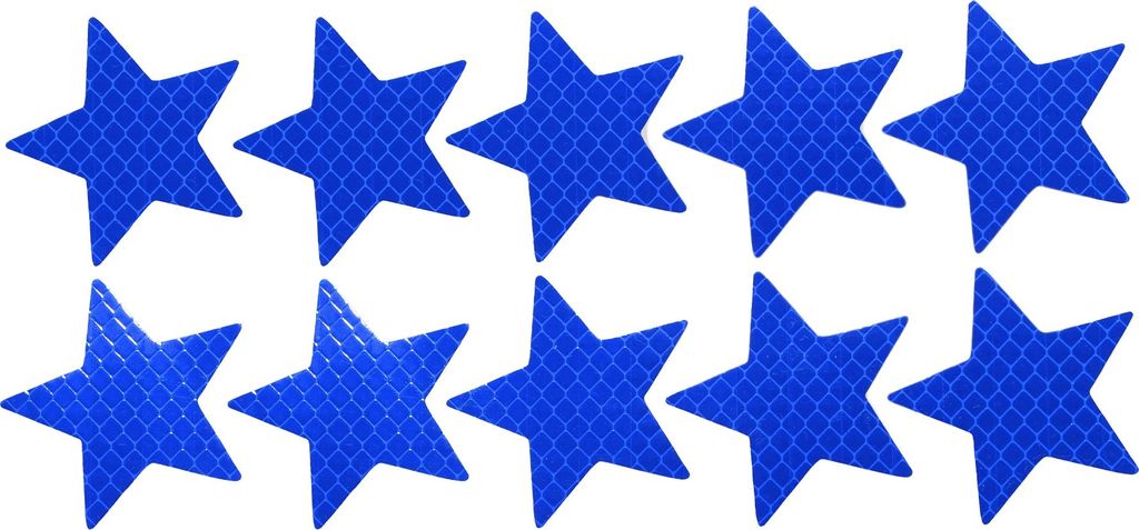 Reflektierende Stoßstangenaufkleber Diamant Blau Pentagramm Rhombus Gitter Reflektierender Autoaufkleber Dekoration Fahrzeugkarosserie Oder Tür O...