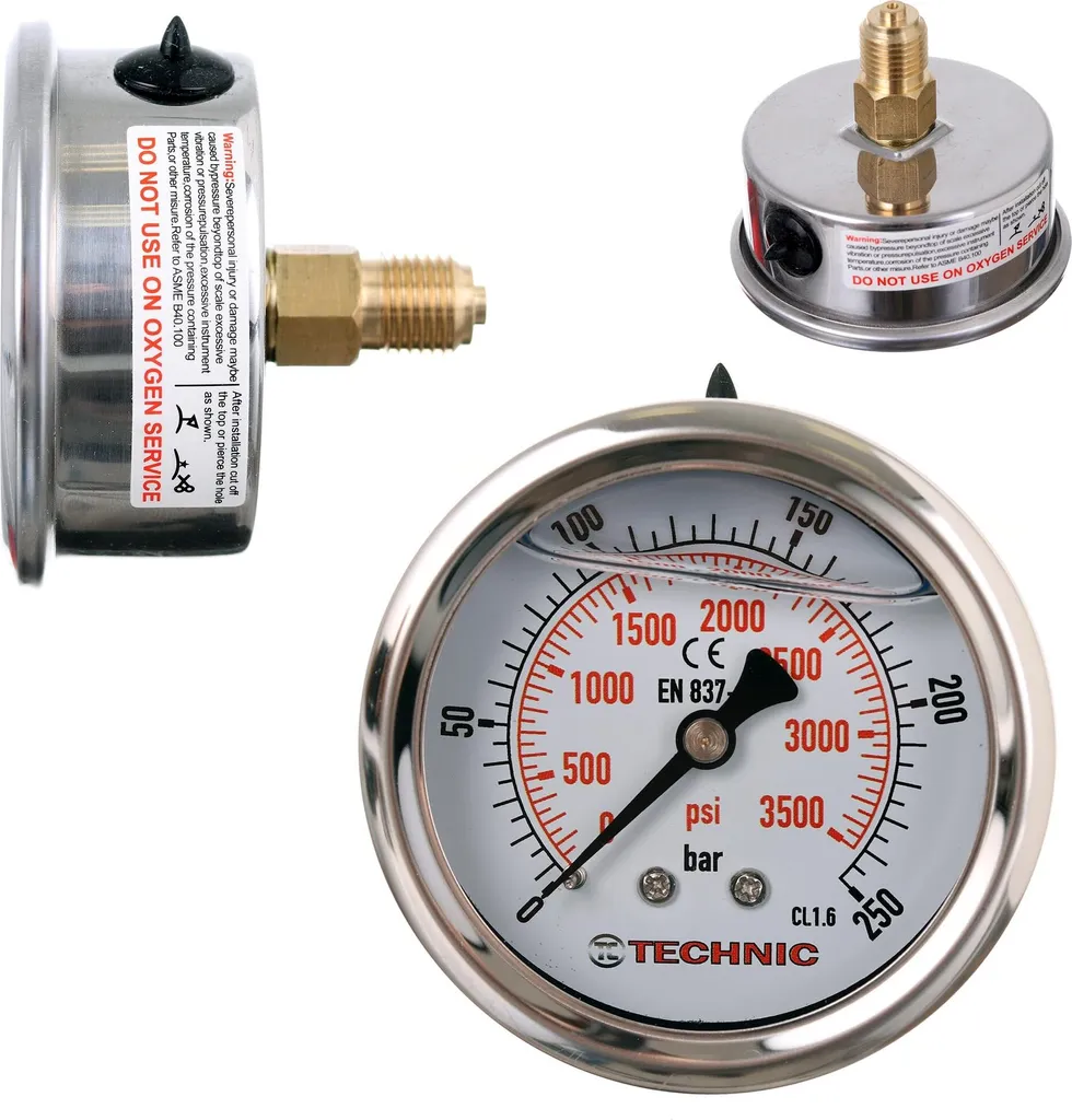 Guida all'Acquisto: Manometro TC Technic Glicerina 250 Bar 63mm 1/4 - 3