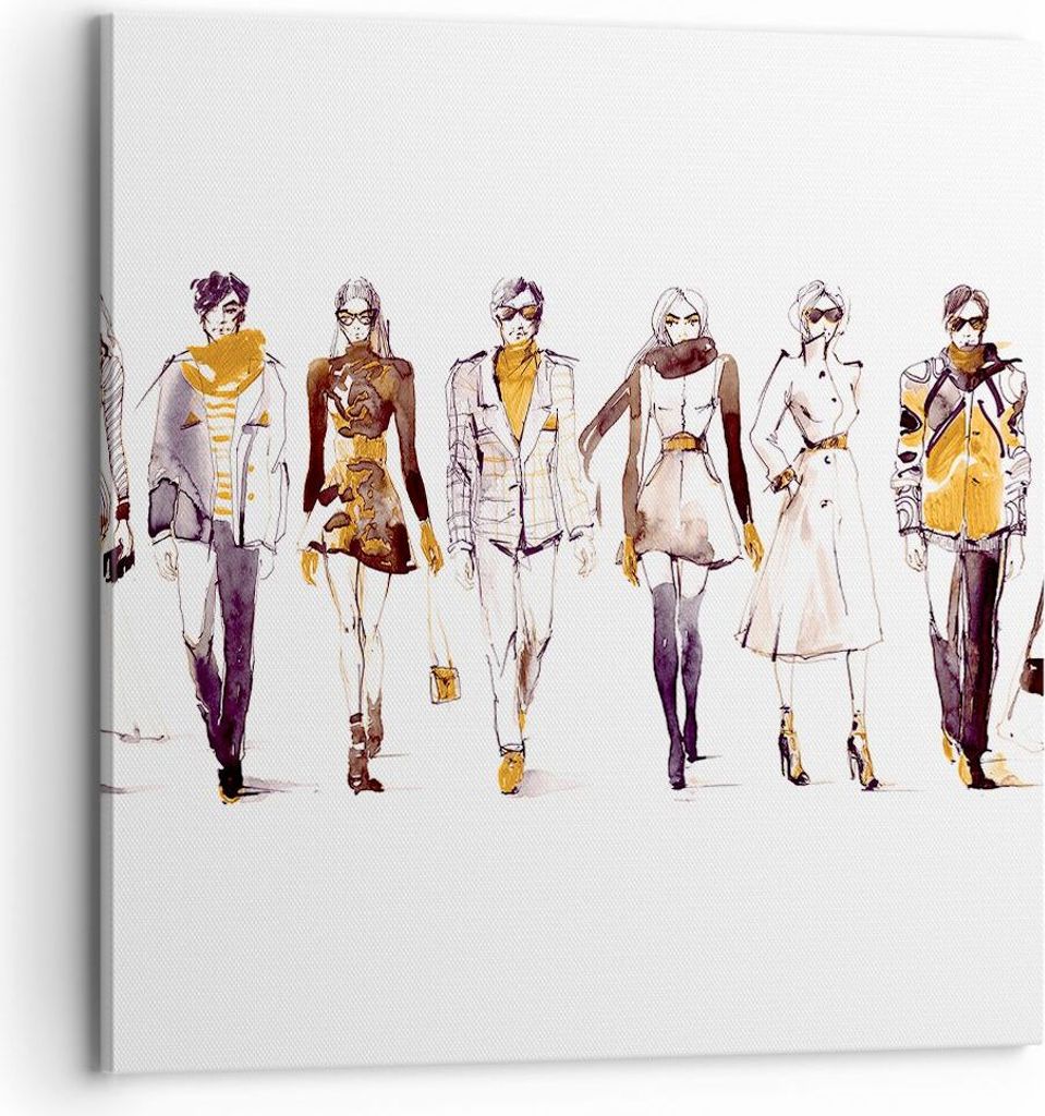 Bild auf Leinwand - Leinwandbild - eleganc e Farbe weiblich Mannequins - 70x70cm - Wand Bild - Wanddeko - Leinwanddruck - Bilder - Kunstdruck - Lei...