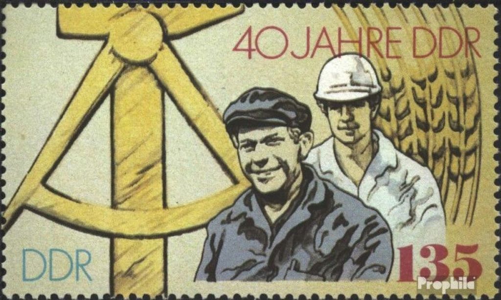 Briefmarken DDR 1989 Mi 3283 (kompl.Ausgabe) postfrisch 40 Jahre DDR / Bl.100
