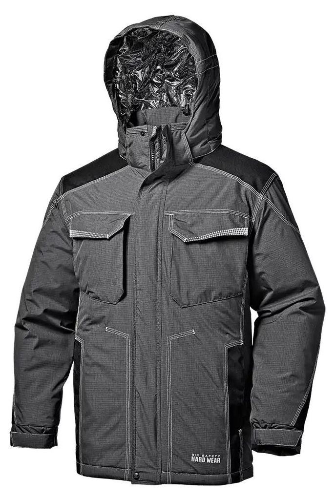 Sir Safety Muren Herren Arbeitsjacke wasserdicht mit Cordura Verstärkungen grau, XS, MELANGE GRAU