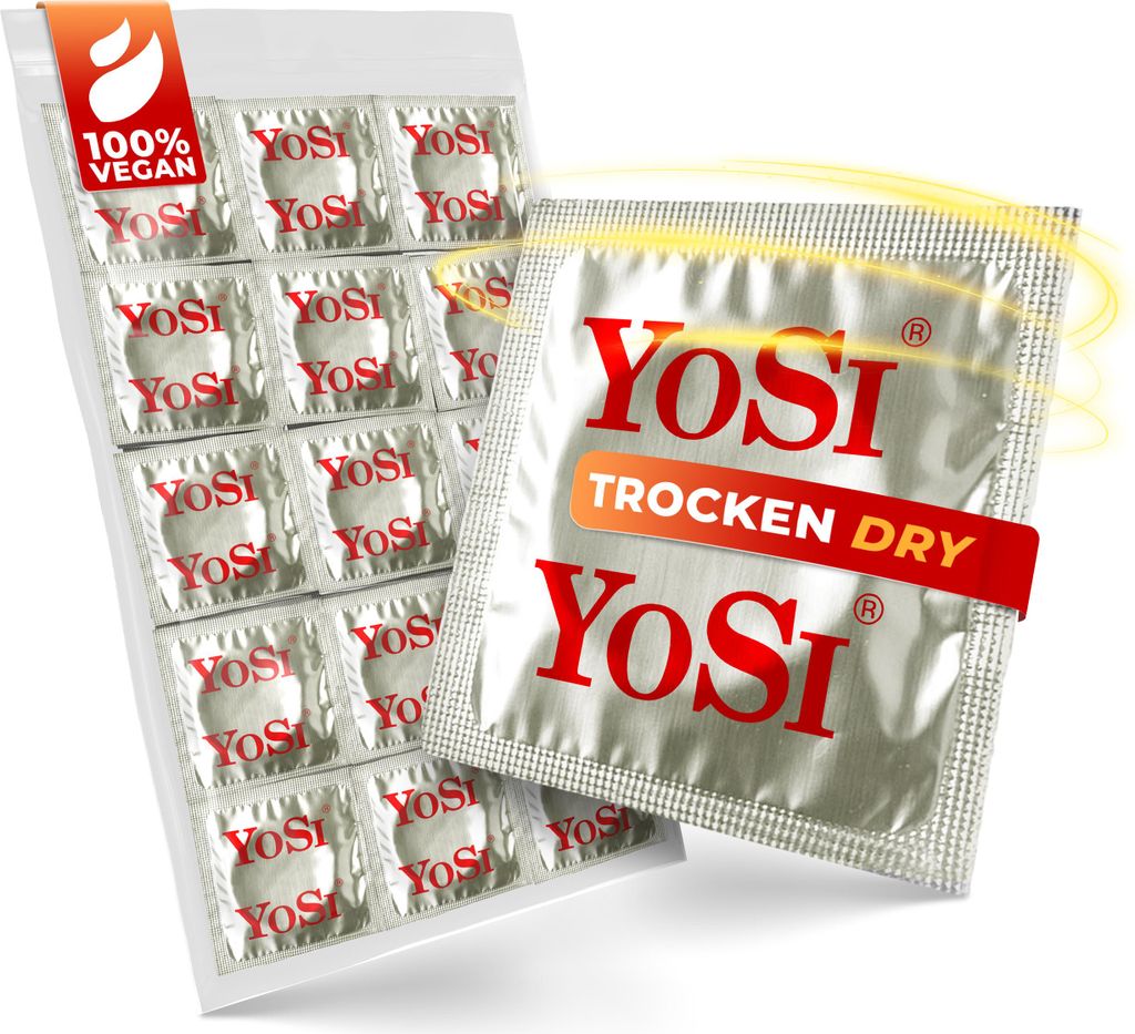 100x YOSI Dry Kondome ohne Gleitgelbeschichtung - Standardgröße