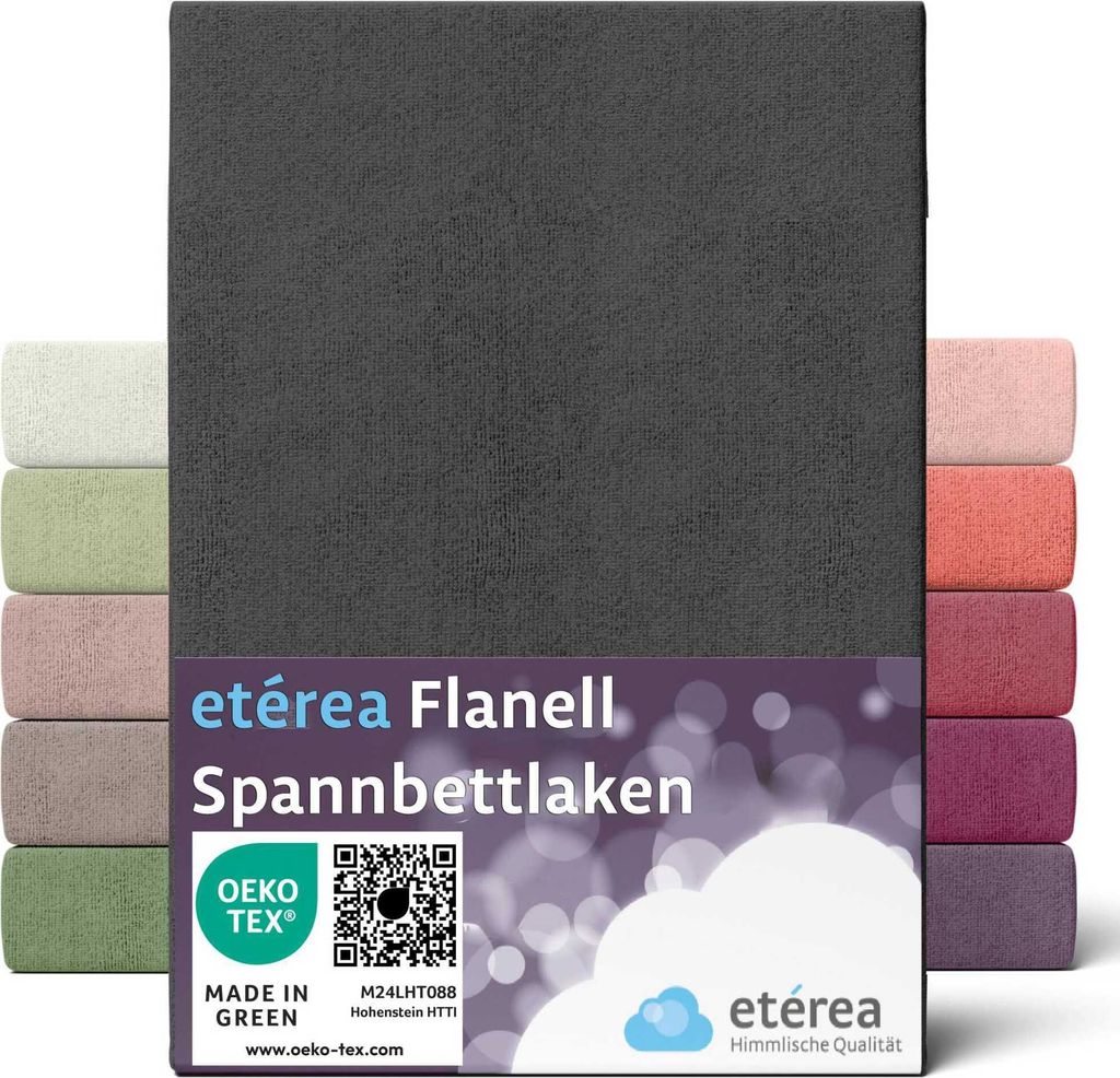 etérea Flanell Spannbettlaken Baumwolle 140x200 - 160x200 Produktbild 