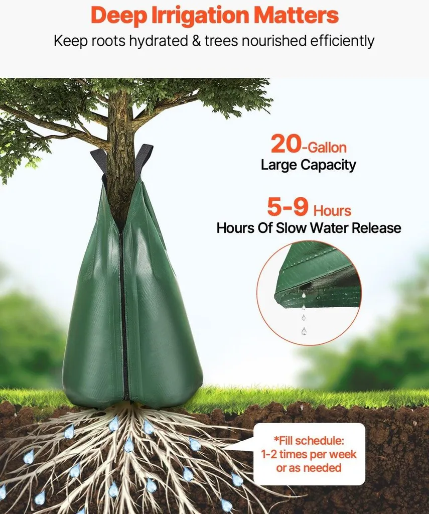 Lot de 12 sacs d'arrosage pour arbres 20 gallons à libération lente - 2