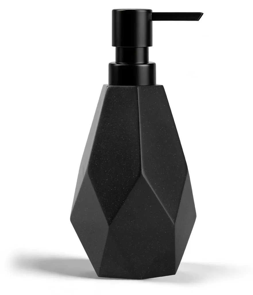 Distributeur de liquide vaisselle noir mat pour évier de cuisine