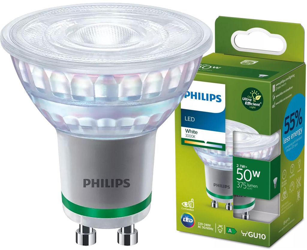 Philips Reflektor punktowy 50 W PAR16 GU10, 2,1 W, 50 W, Zdjęcie produktu 