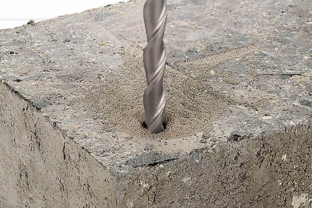 wolfcraft GmbH 1 Hammer-Schlagbohrer Standard, Bohrer, Hammer drill bit, 8 mm, 160 mm, Künstlicher Stein, Beton, Naturstein, 10 cm