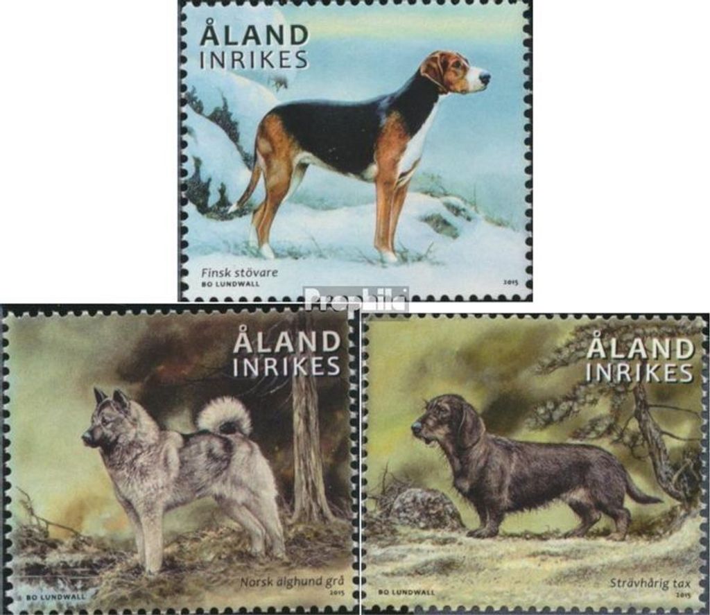 Briefmarken Finnland - Aland 2015 Mi 410-412 (kompl.Ausg.) postfrisch Jagdhunde