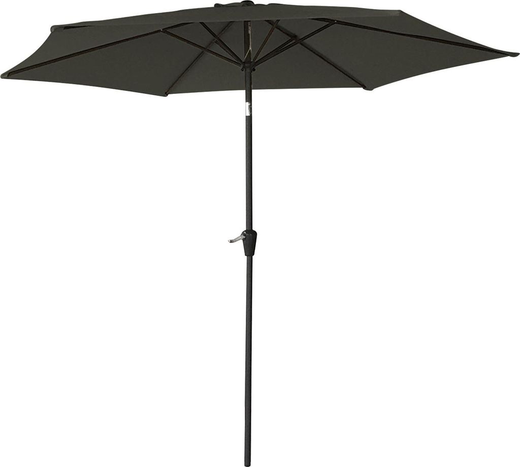 Gerader Sonnenschirm HAPUNA rund 2,70m Durchmesser grau