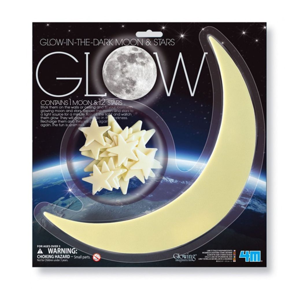 Fosforescerende wanddecoraties – Mond en sterren Productafbeelding 