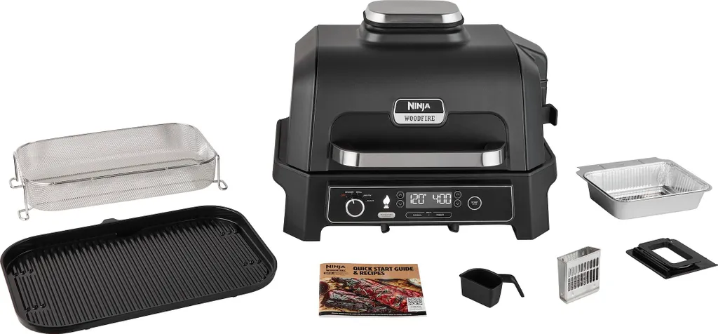 Barbecue de balcon Ninja Woodfire Pro XL OG850EU sans fumée de charbon