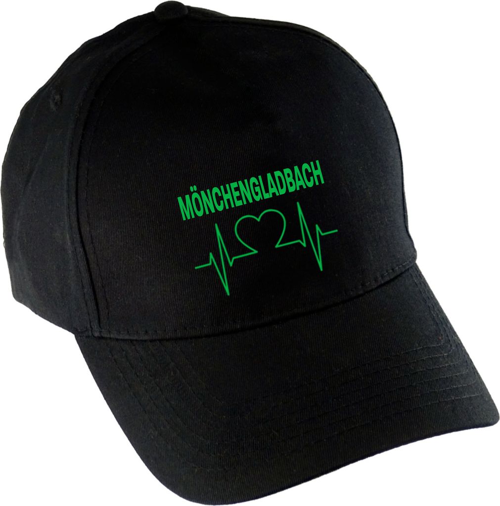 multifanshop Baseballcap - Mönchengladbach - Herzschlag, schwarz, Größe one size
