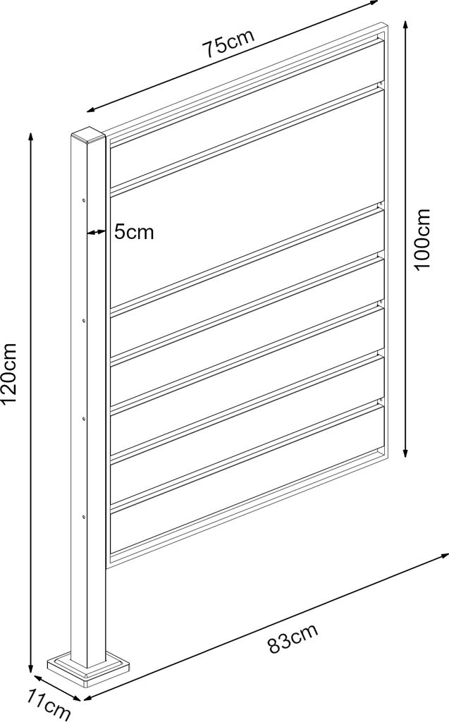 Ohrada na odpadkové koše "Uusikaupunki" ocel 120 x 83 x 11 Obrázek produktu 4
