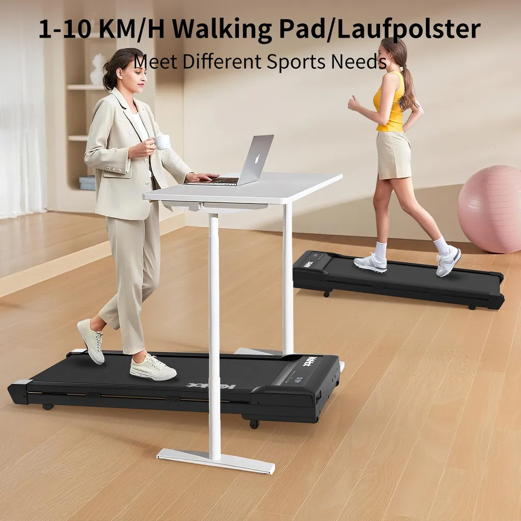 Tapis de course Bluetooth 6 km/h, inclinaison réglable et design compact