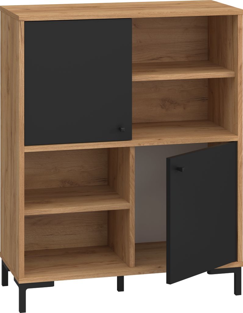 Kommode | Sideboard | zwei Regale und zwei Türen | Holz | Produktbild 3