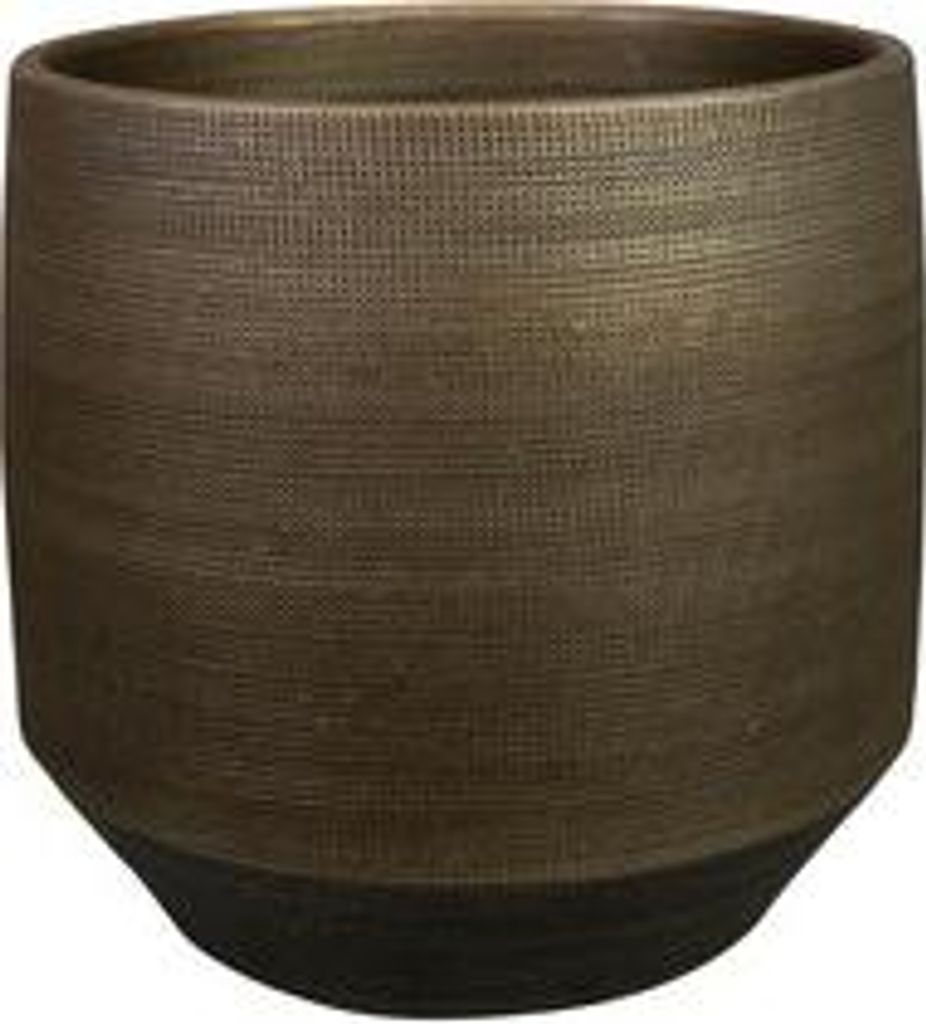 Ter Steege Blumentopf „Norell“, braun, Durchmesser 25 cm, Höhe 24 cm, Öffnung 21 cm