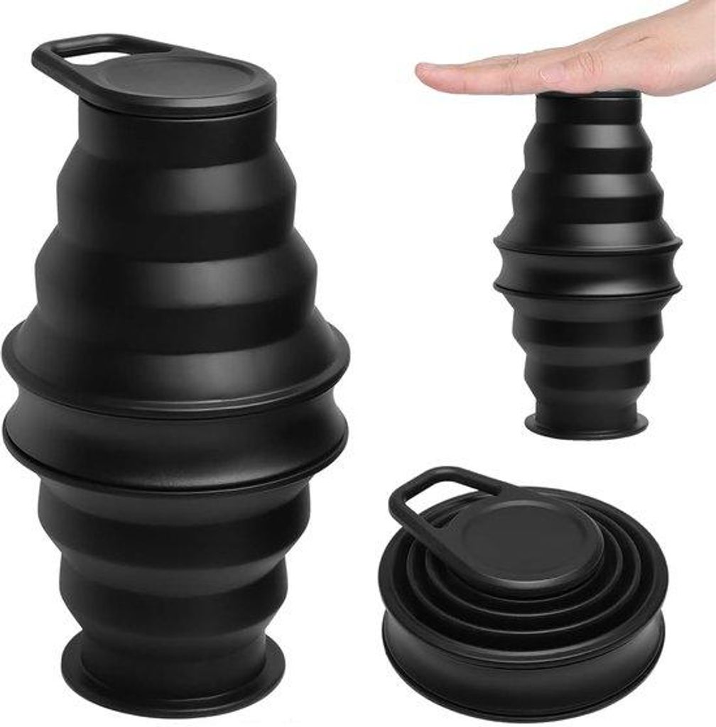 Ibenzoa Faltbare Silikon-Trinkflasche 500 ml, ideal für Sport und Reisen