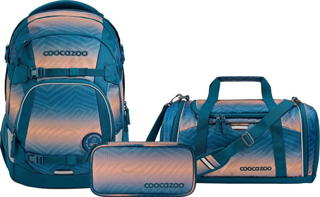 Coocazoo Schulrucksack MATE Pacific Tribes 3-teilig, ab 5. Klasse