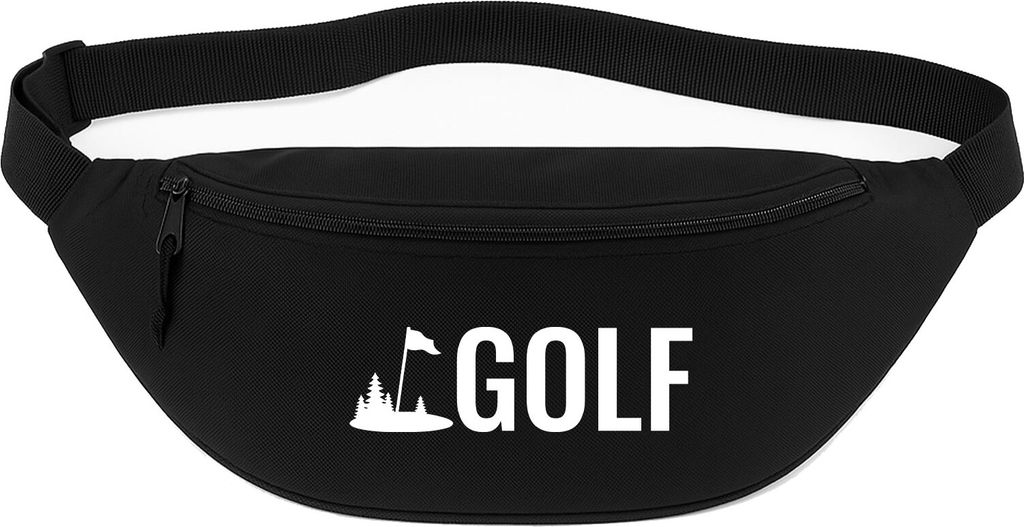 Huuraa Bauchtasche Golf Schriftzug 2,5 Liter Black Polyester Crossbody Bag Geschenkidee