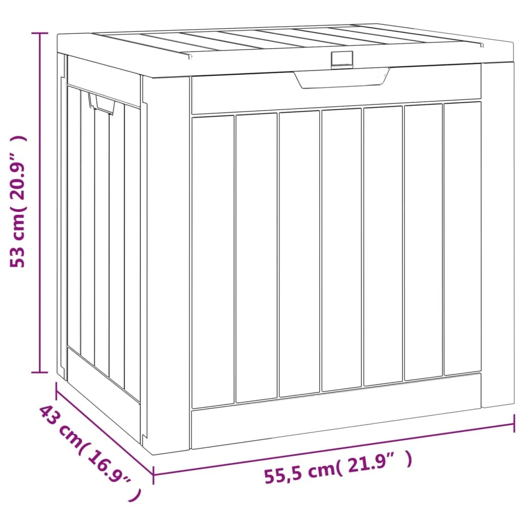 Boîte de rangement de jardin en Polypropylène Gris - Format Compact - 10