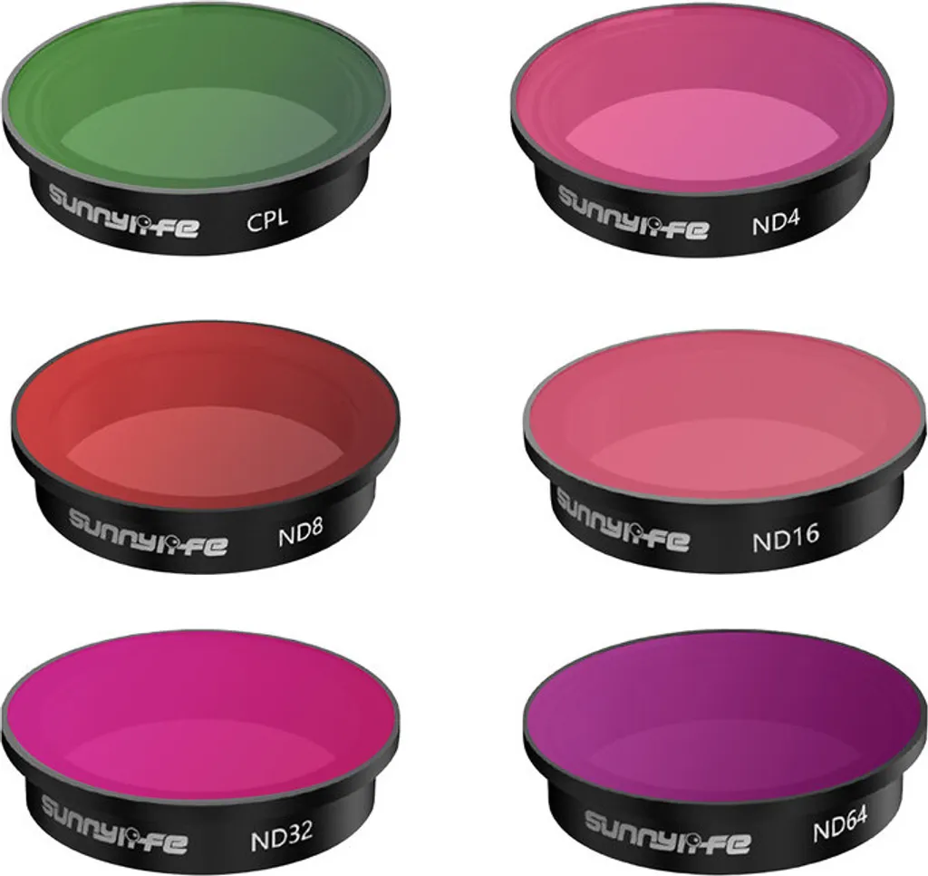 Pack Filtre ND4 ND8 ND16 ND32 ND64 et CPL pour Drone DJI FPV Combo