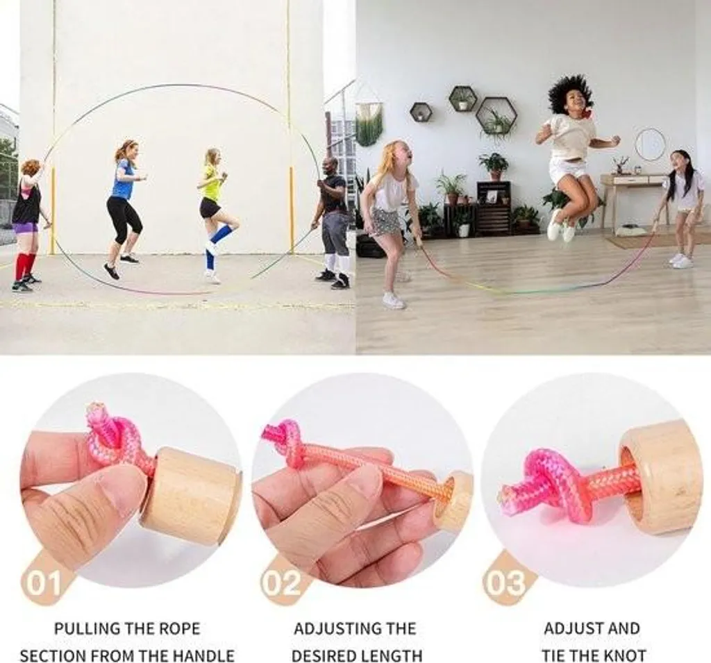 Corde à sauter de 25 m pour animation de récréation et kermesse