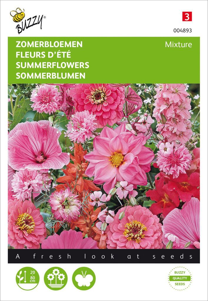 Sommerblumen Rosa und Rot Mischung | Blumensamenmischung Produktbild 