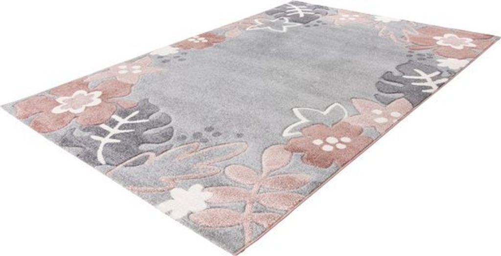 Lalee Happy Kinderteppich - niedriger Flor - Herzen-Autobahn - Einhorn - Fußballteppich 160x230 cm silber