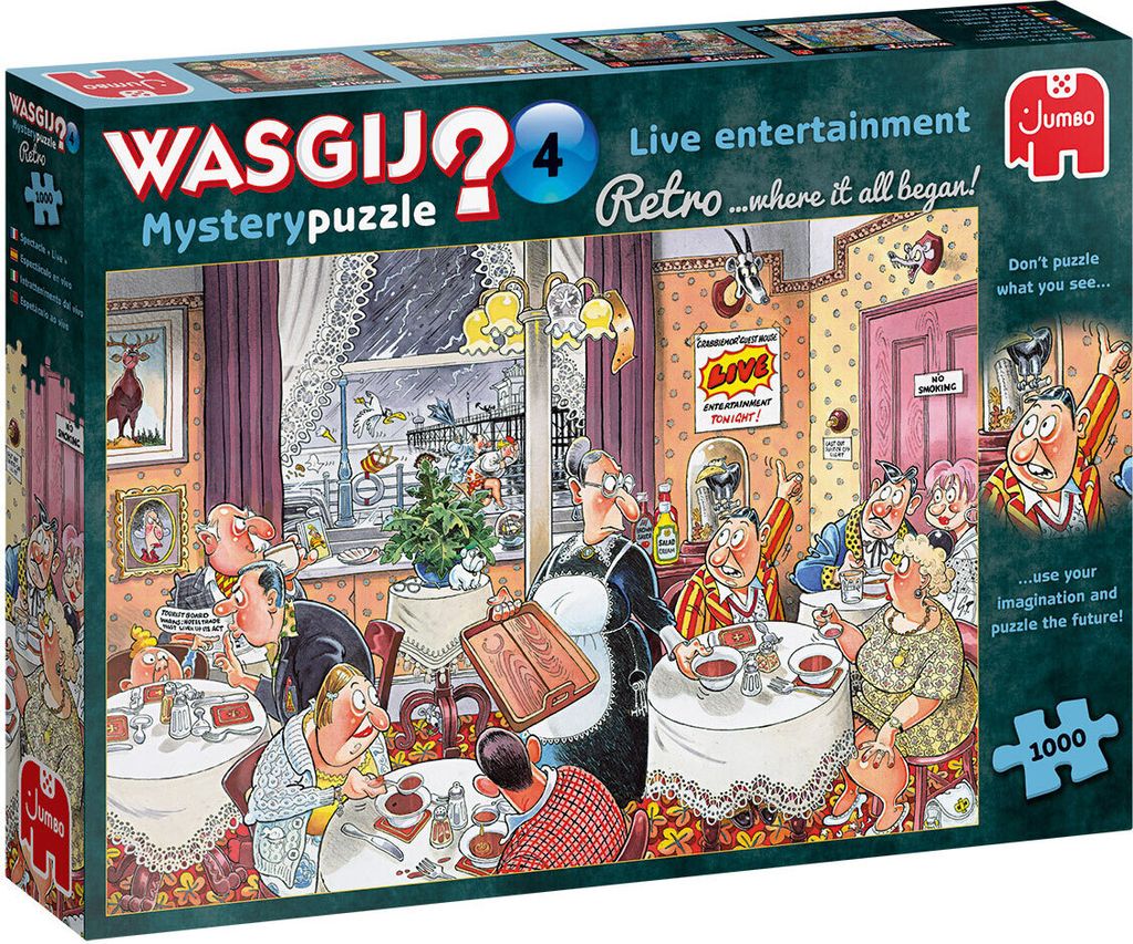 Jumbo 19177 Wasgij Mystery Retro 4 Live-Unterhaltung 1000 Teile Puzzle