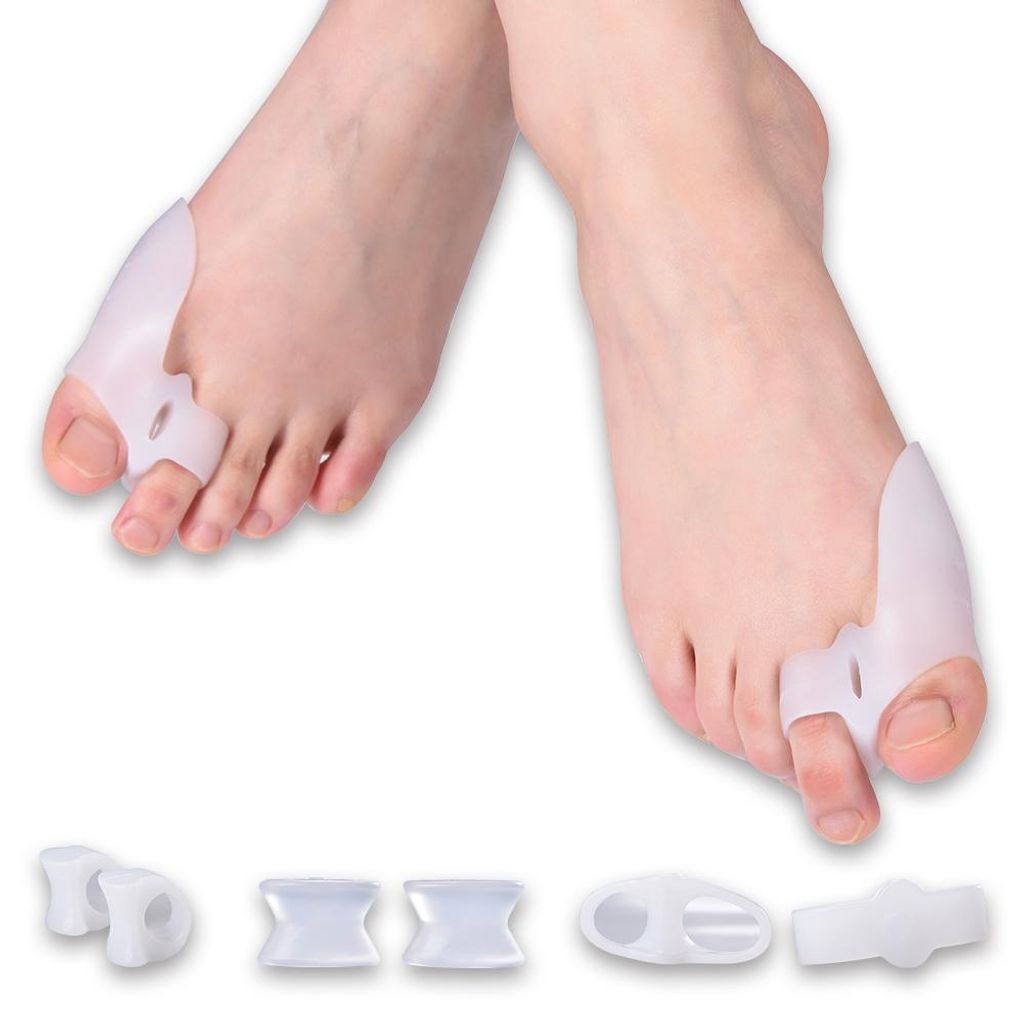 8 Stück Gel Zehentrenner Bunion Splint Corrector Sleeve Protector Spacer Hallux Valgus