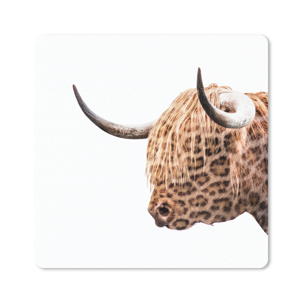 MuchoWow Mauspad Mousepad Schottischer Highlander - Panther - Entwurf 30x30 cm - Mousepads - Maus Mat - Pad - Mausunterlage - Gaming