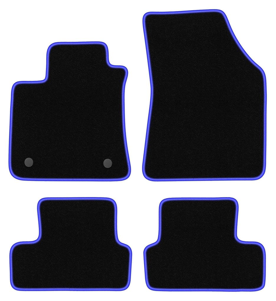 Tapis de sol en moquette noir/bleu pour Renault Megane IV Image du produit 