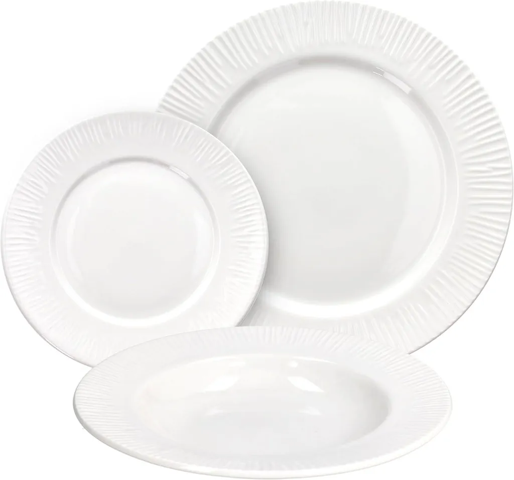 Service de Table Tognana Philo 18 Pièces : Vaisselle Durable en Porcelaine