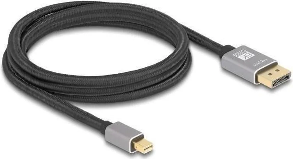 Cavo Gaming Delock 8K Mini DP a DP 1.4 | 2m HBR3 HDR Grigio