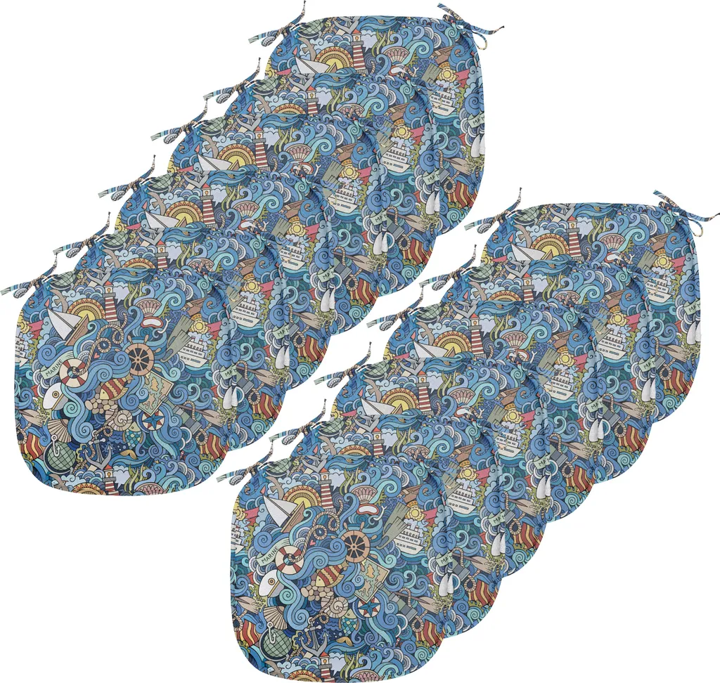 Lot de 12 coussins de chaise anti-tâches 40x40 - Fini les sièges durs