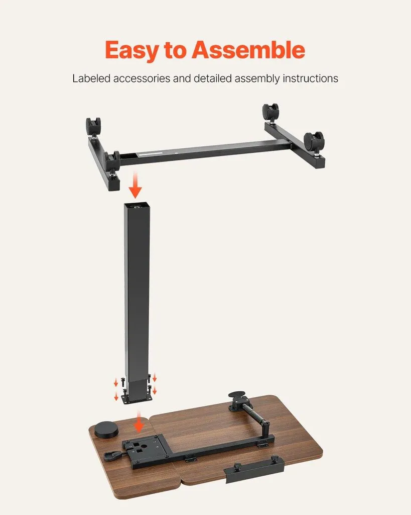 Table d'appoint pour ordinateur au lit avec plateau mobile réglable