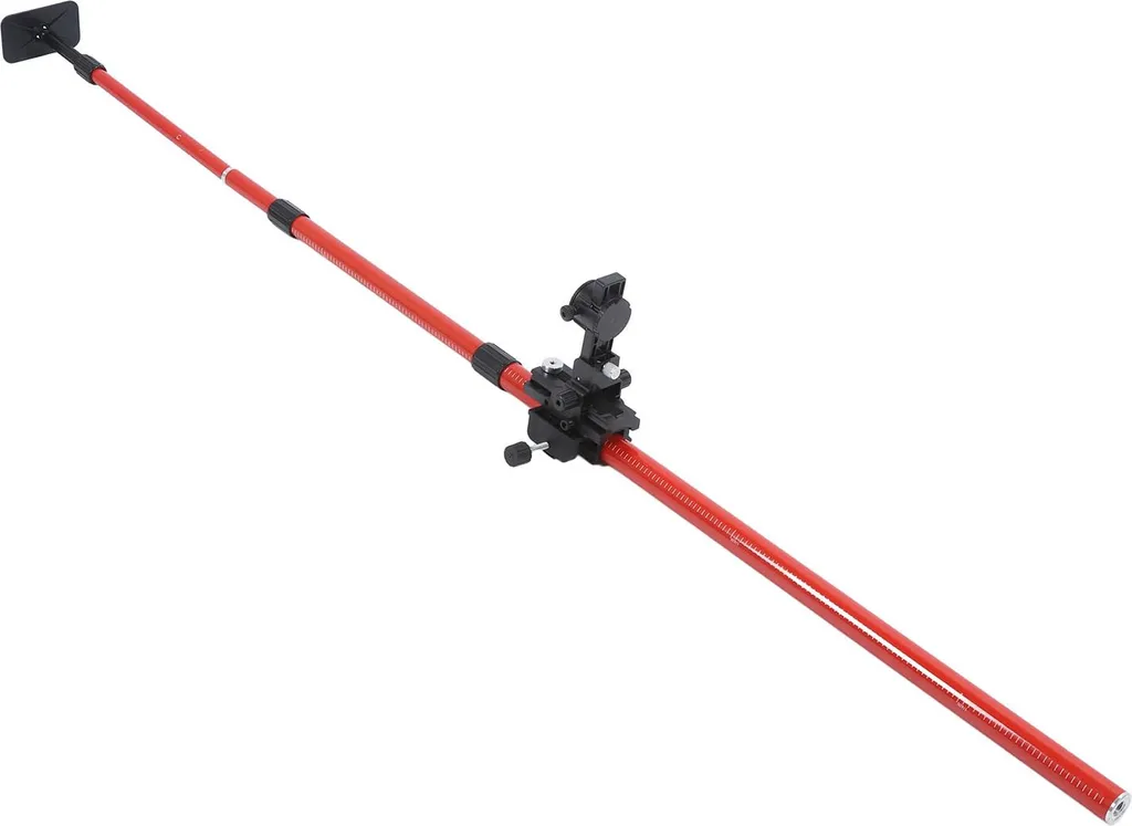 Jalon 4m ajustable en aluminium télescopique ultra léger et pivotant