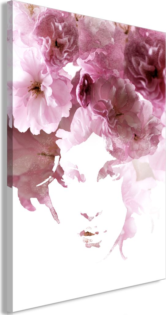 Italienischer Leinwand Leinwandbild - Flowery Look (1 Part) Vertical 80x120 cm Menschen h-C-0128-b-a