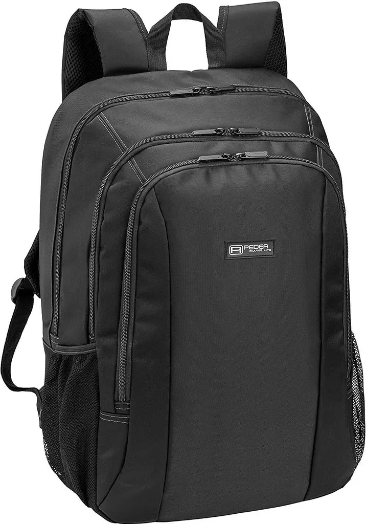 PEDEA Sac à dos First One pour ordinateur portable 17,3 pouces noir gris