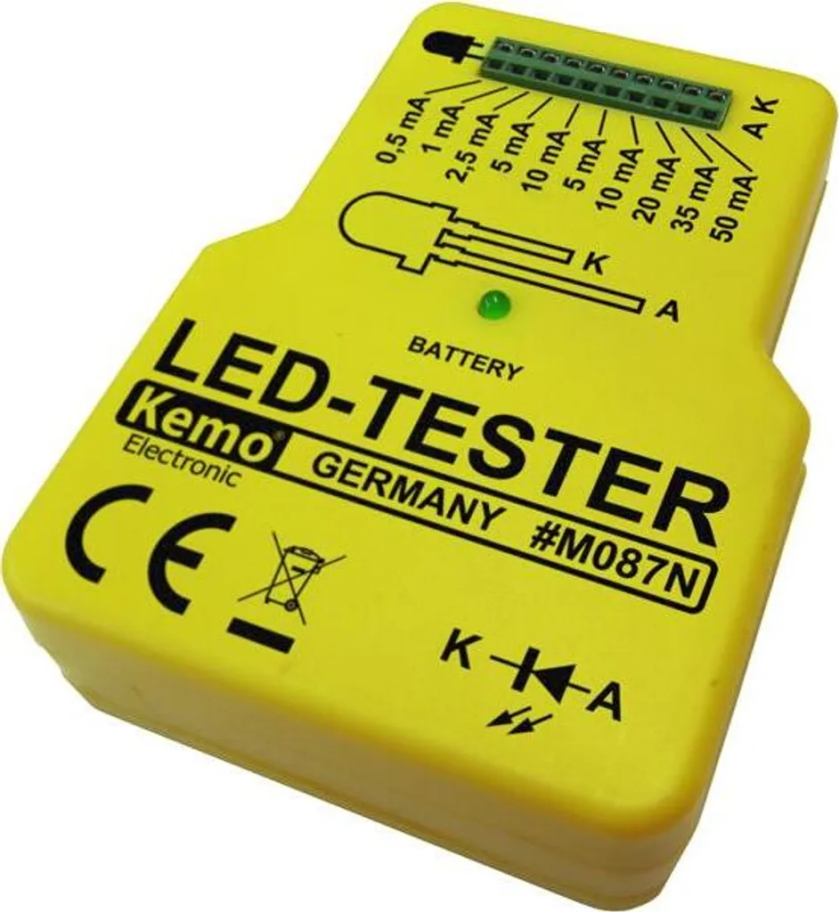 Diodi luminosi a LED Tester per diodi Kemo M087N Kit elettronico