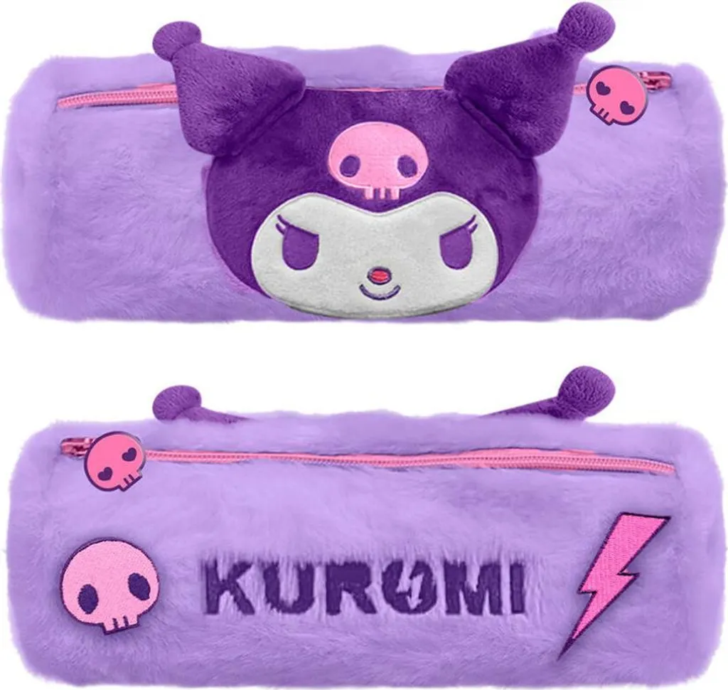 Plumeau Hello Kitty Kuromi Sanrio rose et noir pour poussière