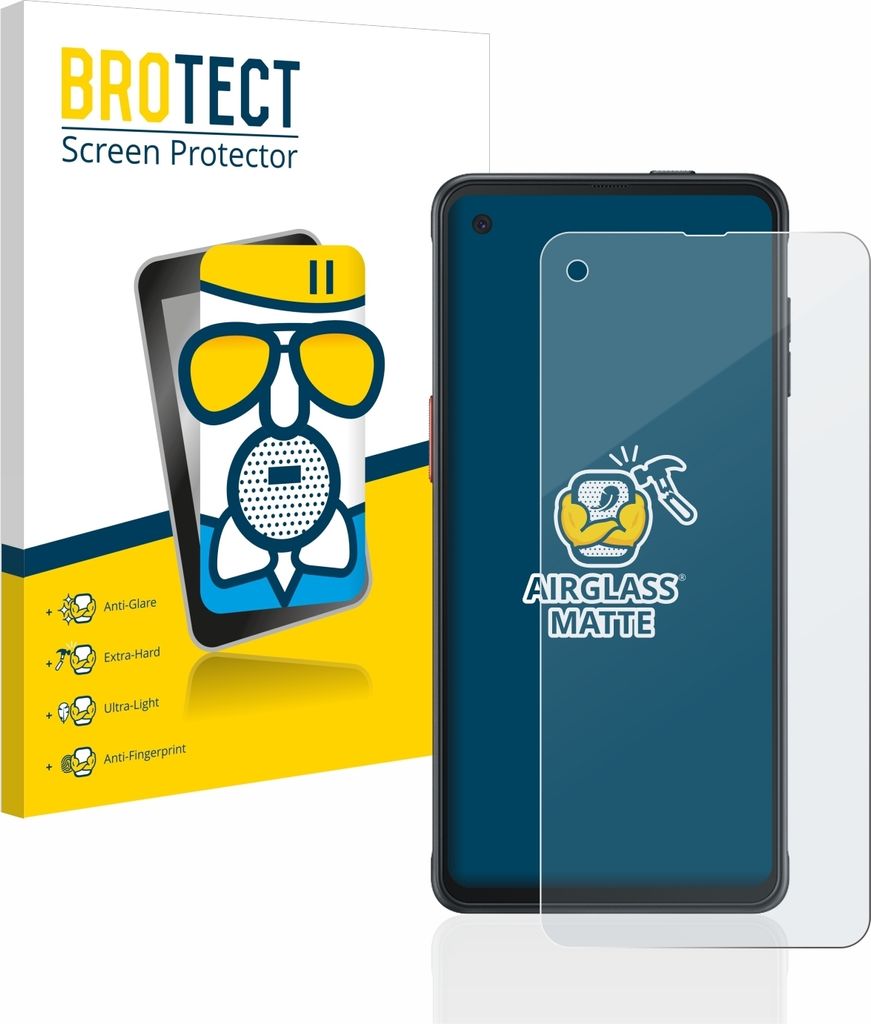 BROTECT Entspiegelungs Schutzglas für Samsung Galaxy XCover Pro Schutzfolie Panzer Folie Glas Display Schutz matt